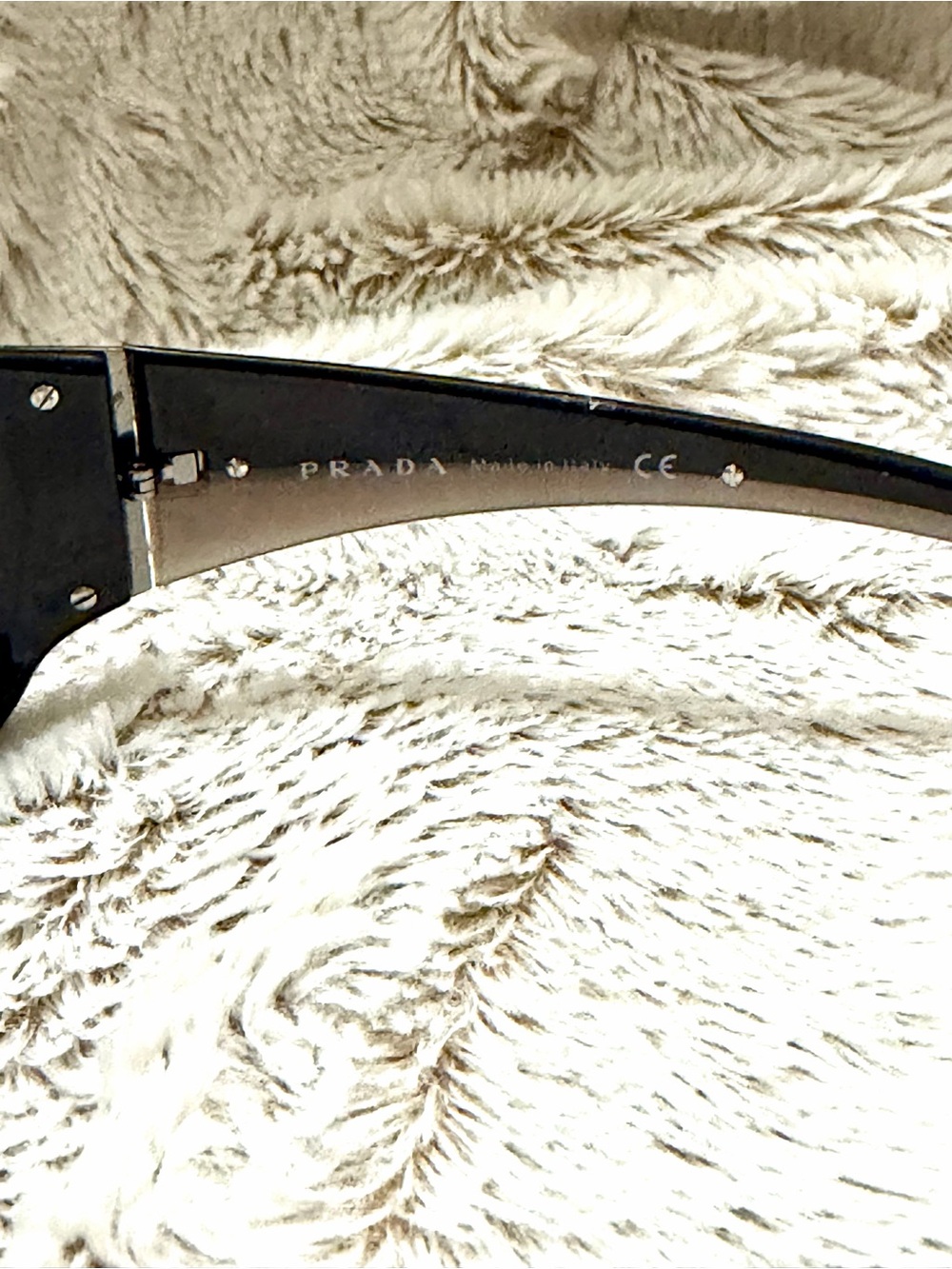 Prada SPR 03H Vintage Early 2000’s Shield Wrap Rectangle Sunglasses - Picture 10 of 11